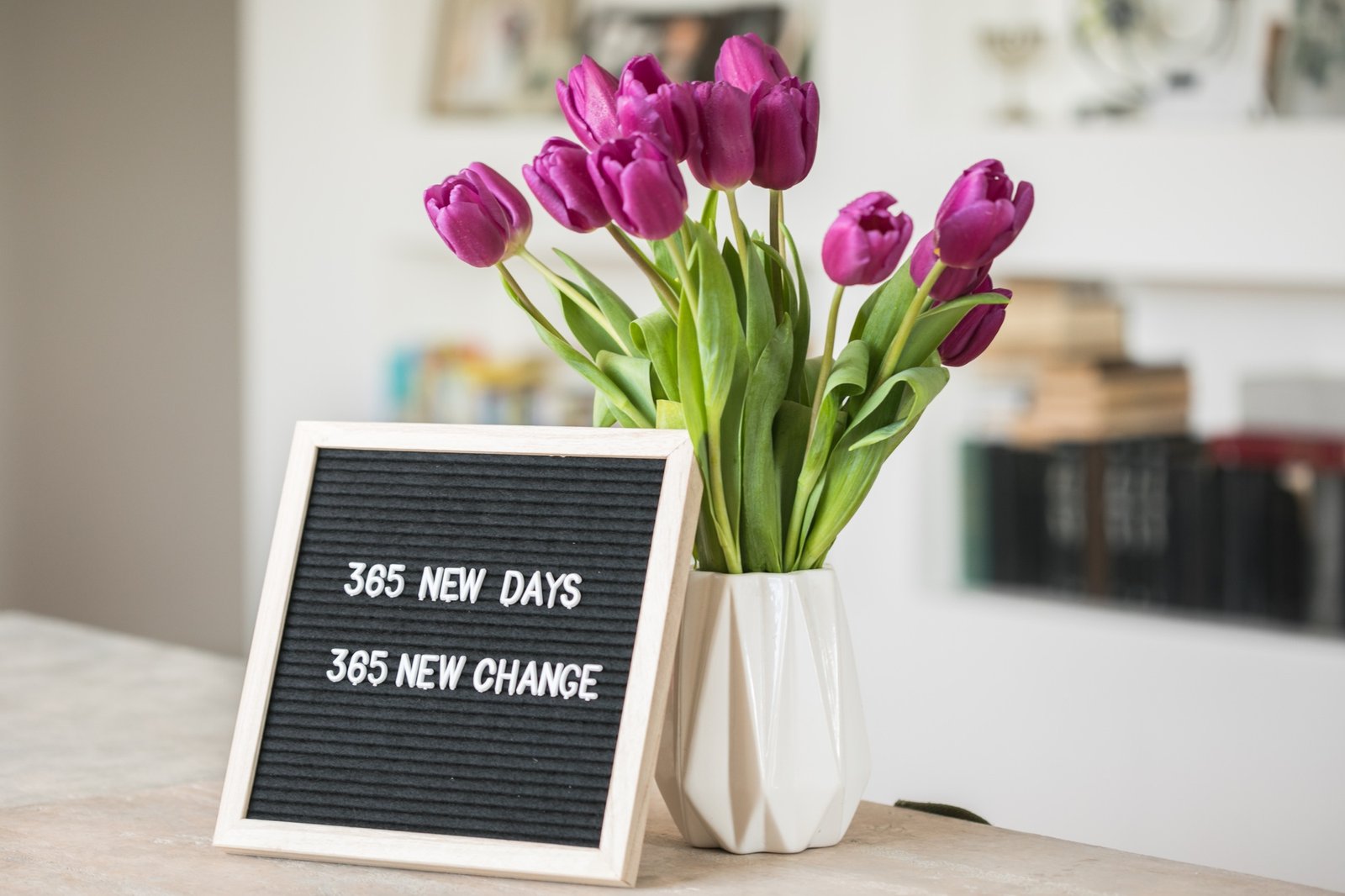 Letter board with motivational quote. New year resolutions and goal setting
